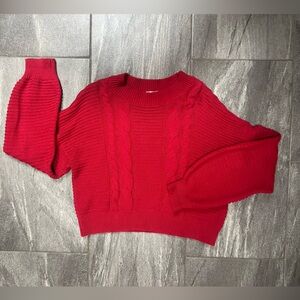 Red sweater-89th and Madison